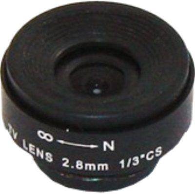 3MK-FL28 1/3" 2,8mm Fixed Open Iris Lens 