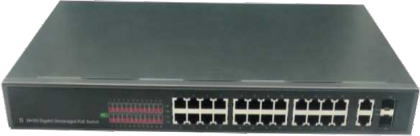 LR-POESW24 24 Port PoE Switch with 2 Uplink Ports
