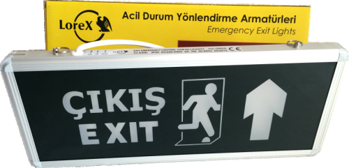 LOREX LR-EXITU EXIT Luminaire Sign Down Arrow 