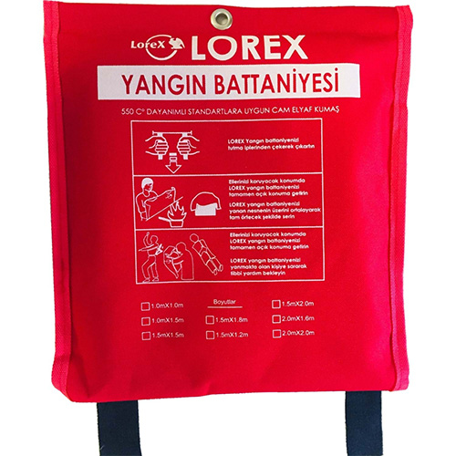 LOREX LR-FB1015C 100×150 см противопожарное полотно в красной мягкой сумке